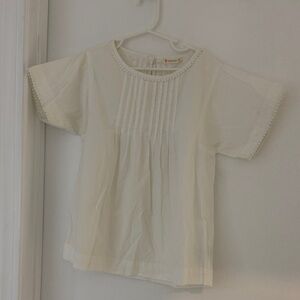 Crewcuts Cream Short Sleeve Blouse